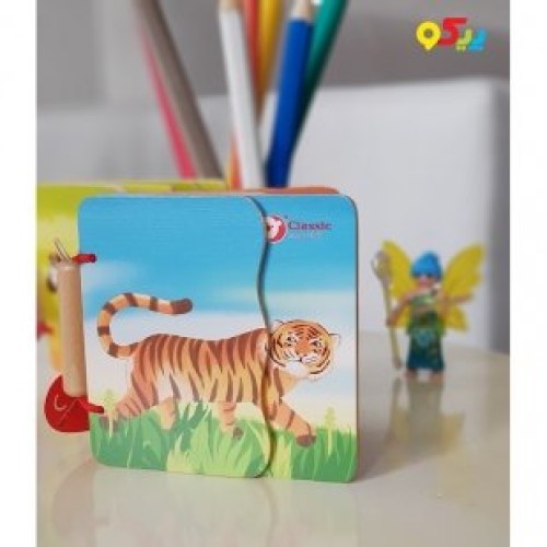 کتاب چوبی کودک خانواده حیوانات classic World مدل 3574