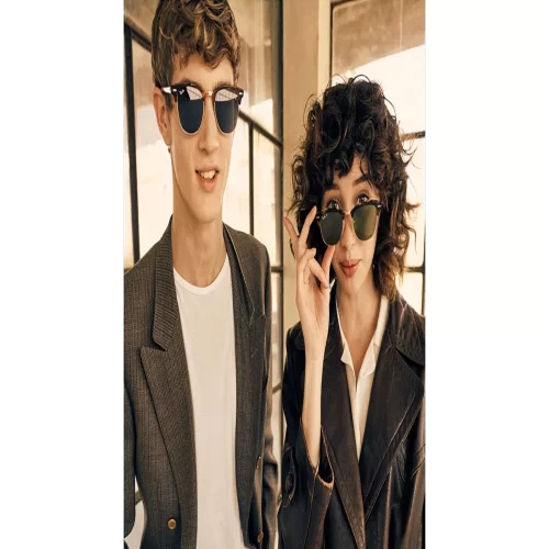 عینک آفتابی RayBan 3016 51 Clubmaster Classic Tortoise Green Classic - Image 7