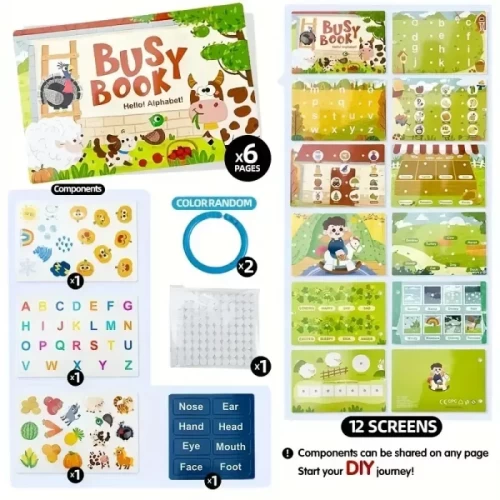کتاب مونته سوری پازلی busy book مدل مزرعه کد 6508635