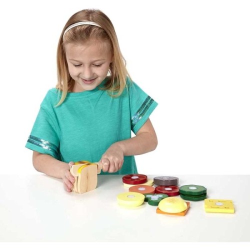 اسباب بازی ست فست فود چوبی 17 تکه MELISSA & DOUG کد 10513