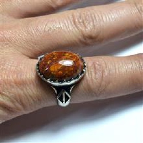 فروش انگشتر نقره روس شجر پاییزی خراسان طبیعی 14