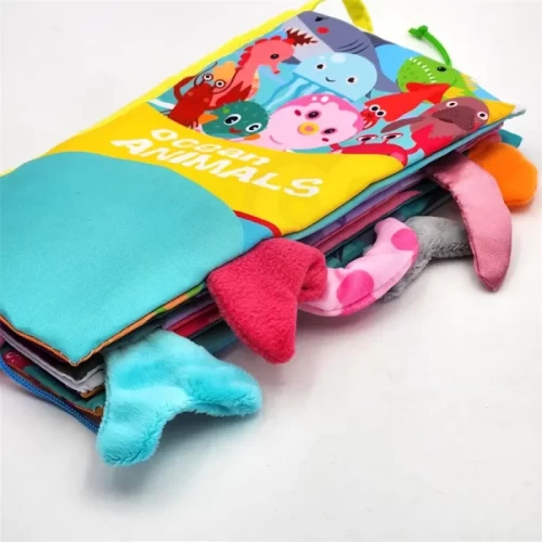 کتاب پارچه ای آموزش دم حیوانات دریایی جغجغه ای کد 6434739