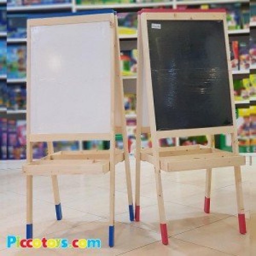 تخته نقاشی دو طرفه سیاه و سفید صورتی مدل 1401