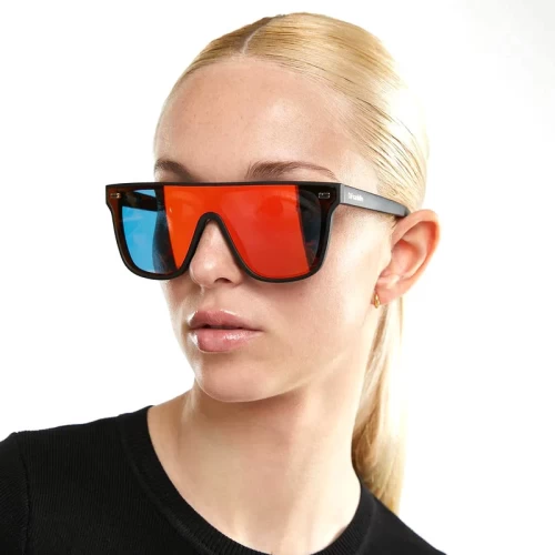 عینک آفتابی دی فرانکلین مدل D.franklin INFINITY / MATT BLACK - RED REVO - Image 2
