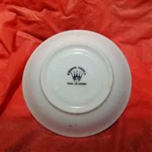 فروش نعلبکی گل صورتی با مینت مارک تاج کد 9033