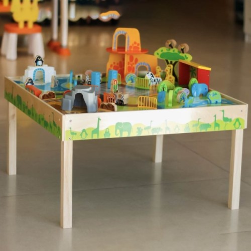 میز بازی چوبی باغ وحش 50 تکه کد F819