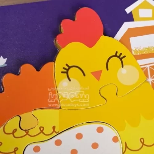 پازل چوبی جاگذاری آموزشی طرح مرغ