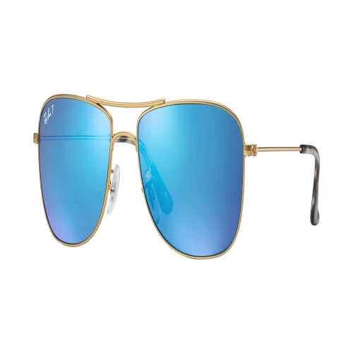 عینک آفتابی RayBan 3543 Chromance Gold Blue Mirror Polarized - Image 2