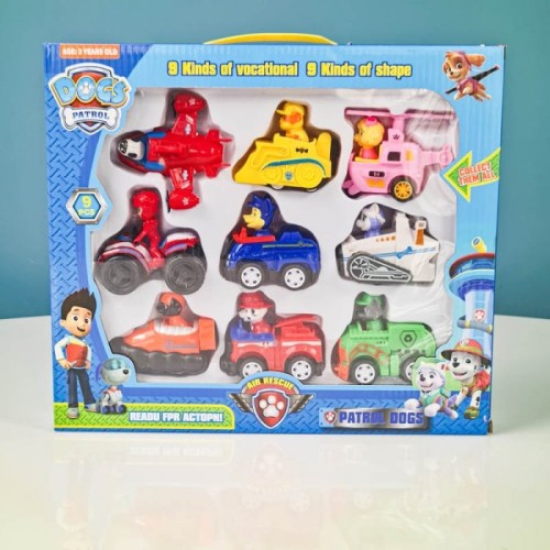 فیگور9 عددی سگهای نگهبان پاوپاترول paw patrol با ماشین مدل 6632