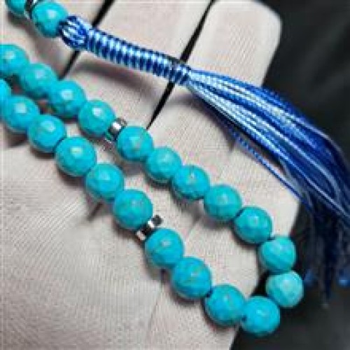 فروش تسبیح 33 دانه سنگ طرح فیروزه کد