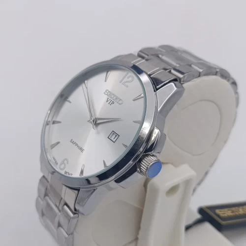 ساعت سیکو استیل صفحه سفید مردانه - Image 2