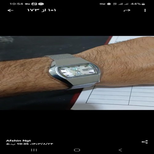 ساعت اورینت تانک صفحه صدفی نبضی با طراحی خاص و قدیمی