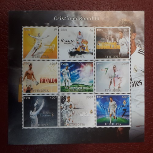 فروش شیت 9 تمبر بی دندانه ورزشی فوتبال رونالدو