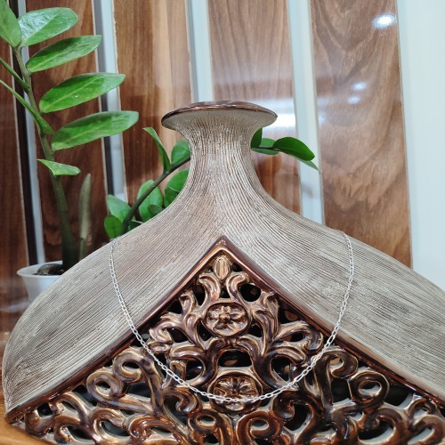 فروش زنجیر نقره اسپرت ایتالیا دستساز روکش طلا سفید