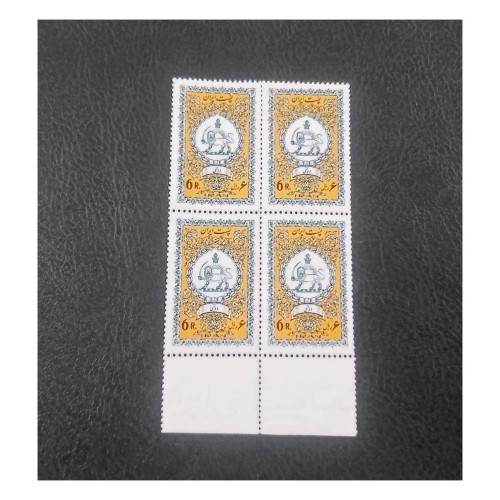 فروش بلوک تمبر باطل نشده 6 ریال دولتی پهلوی