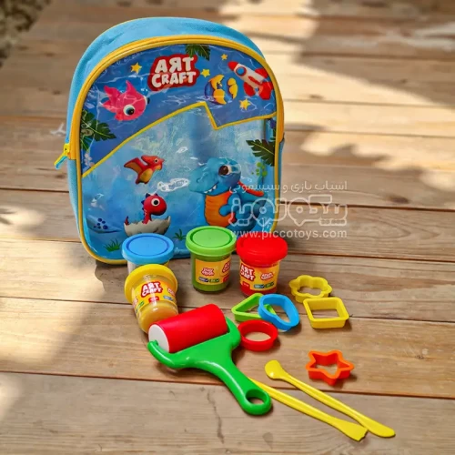 خمیر بازی کیفی آبی 13 تکه - کد P/03339/A