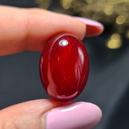 خرید نگین سنگ عقیق آلبالویی معدنی کد T2236 وردسا