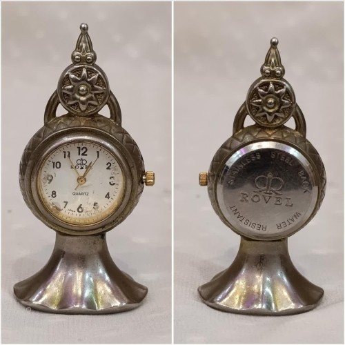 ساعت رومیزی قدیمی نقلی 6.5 سانت بدون باتری