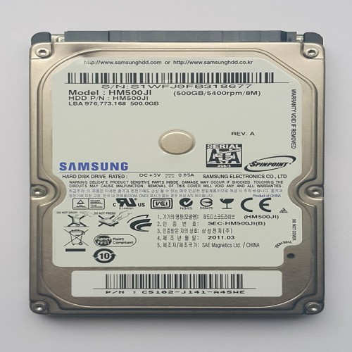 فروش هارد لپ تاپ 500 گیگ Samsung 2.5 اینچ SATA