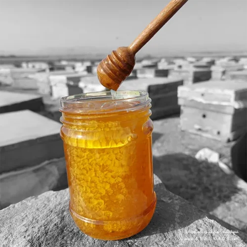 عسل بهارنارنج موم دار ارگانیک طبیعی و خالص