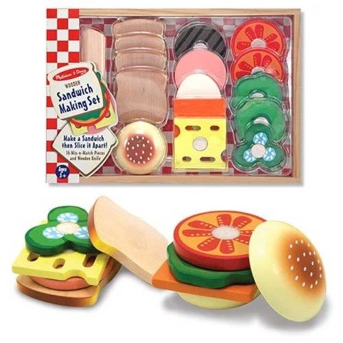 اسباب بازی ست فست فود چوبی 17 تکه MELISSA & DOUG