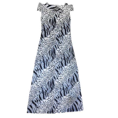 فروش پیراهن مجلسی زنانه پلنگی طوسی قدی با کیفیت بالا