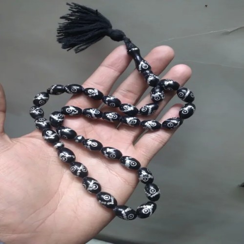 فروش تسبیح سندلوس نجفی نقره کوب قدیمی