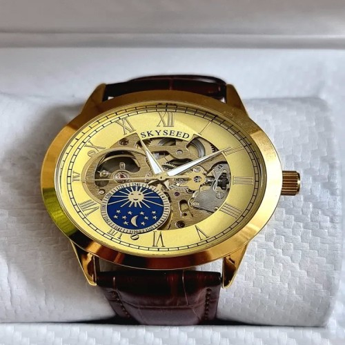 فروش ساعت اتوماتیک اسکای سید با شیشه پشت قلب باز