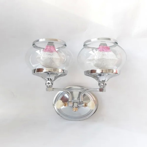 فروش روشنایی گازی 2 شعله حبابی کروم و طلایی