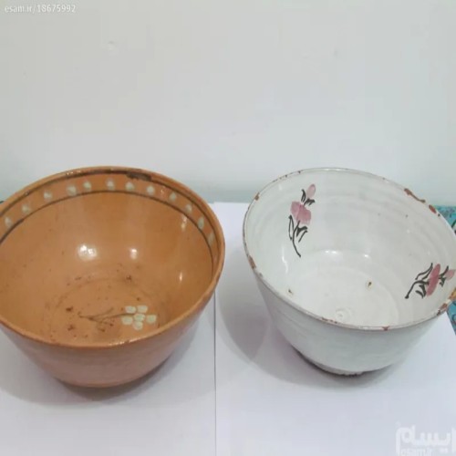 فروش دو عدد کاسه سفالی قدیمی
