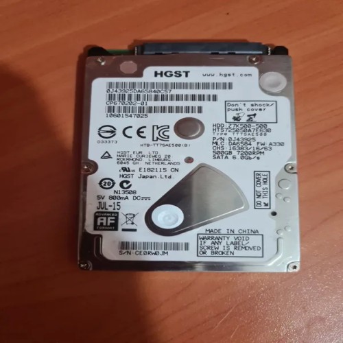 فروش هارد لپ تاپ 500G برندHGST