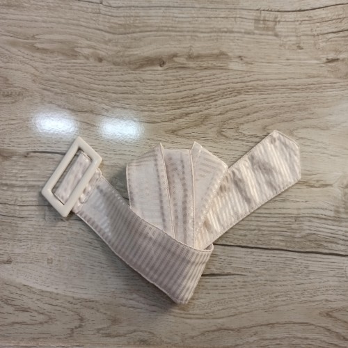 کمربند سفید زنانه با پارچه نونو، قیمت مناسب