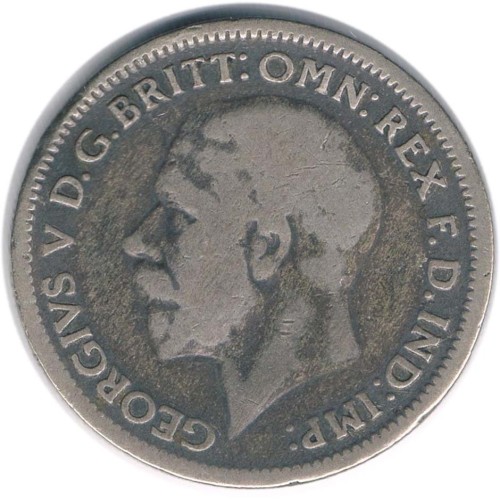 فروش سکه نقره 6 پنس بریتانیا 1931 جرج پنجم (نایاب)