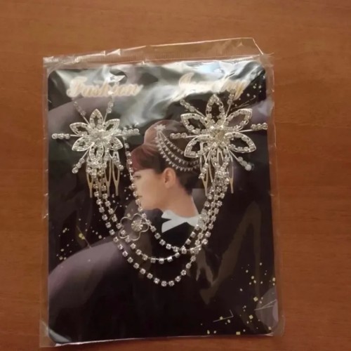 فروش گلسر سنجاق سر ریسه ای نقره ای مخصوص شینیون