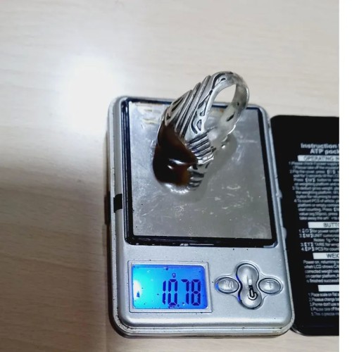 فروش انگشتر نقره 925 نگین عقیق کمیاب دست ساز