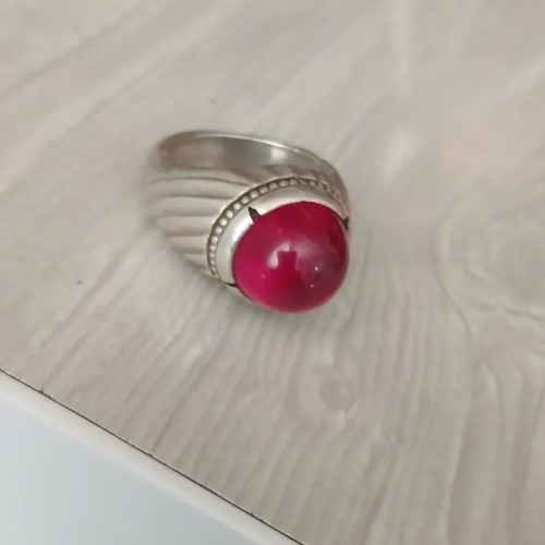 فروش انگشتر مردانه یاقوت سرخ با طراحی خاص