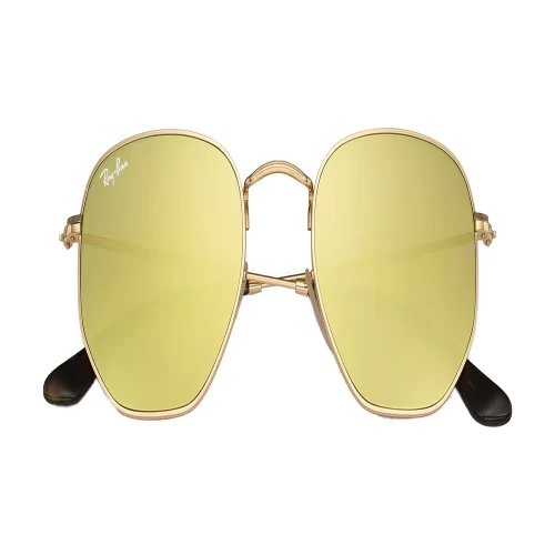 عینک آفتابی RayBan 3548N Hexagonal Flat Lenses Gold Yellow Flash