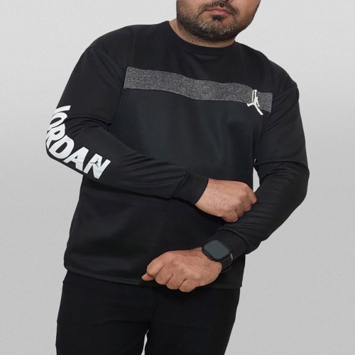 تیشرت مشکی آستین بلند جردن مدل 1329