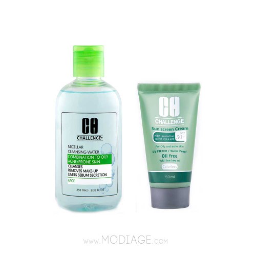 پک میسلارواتر و ضدآفتاب پوست چرب چلنج 250ml
