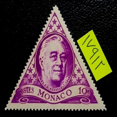 فروش تمبر خاص کلاسیک مثلثی روزلت موناکو 1945
