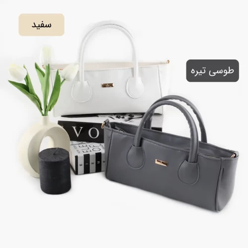 کیف زنانه دستی جدید شیک رنگ سفید