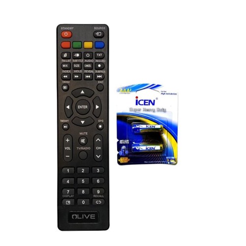 کنترل تلویزیون الیو 2022 دکمه موس دار و باتری همراه