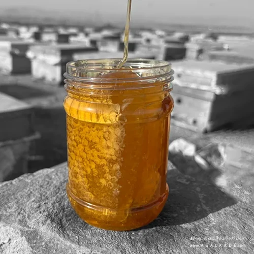 عسل چند گیاه موم دار ارگانیک طبیعی