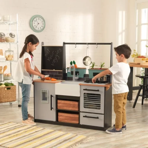 آشپزخانه کودک چوبی Kidkraft مدل Farm To Table مشکی
