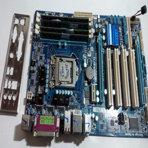 فروش باندل مادربرد گیگابایت P55 با CPU i3 و رم 8GB