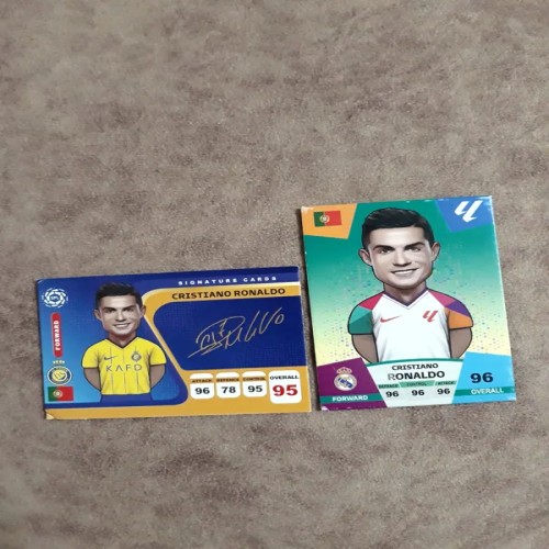 فروش جفت کارت کیمدی کمیاب رونالدو امضاء و رونالدو 96