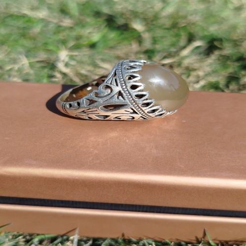 فروش انگشتر نقره جزع زیبا و قدیمی با تخفیف ویژه