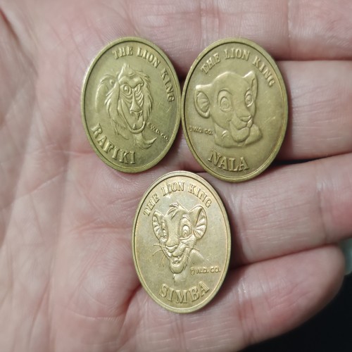 فروش سه توکن دیزنی لند شیرشاه با تصویر شخصیت‌ها