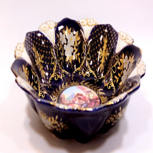 فروش شیرینی خوری لیلی و مجنون طلاکوب سایز 26 سانت