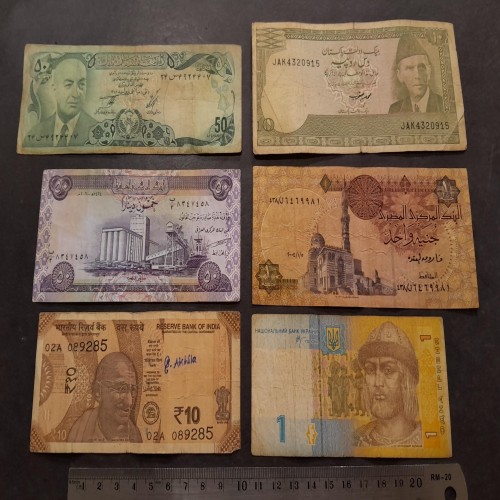 فروش 6 برگ اسکناس زیبای خارجی 60